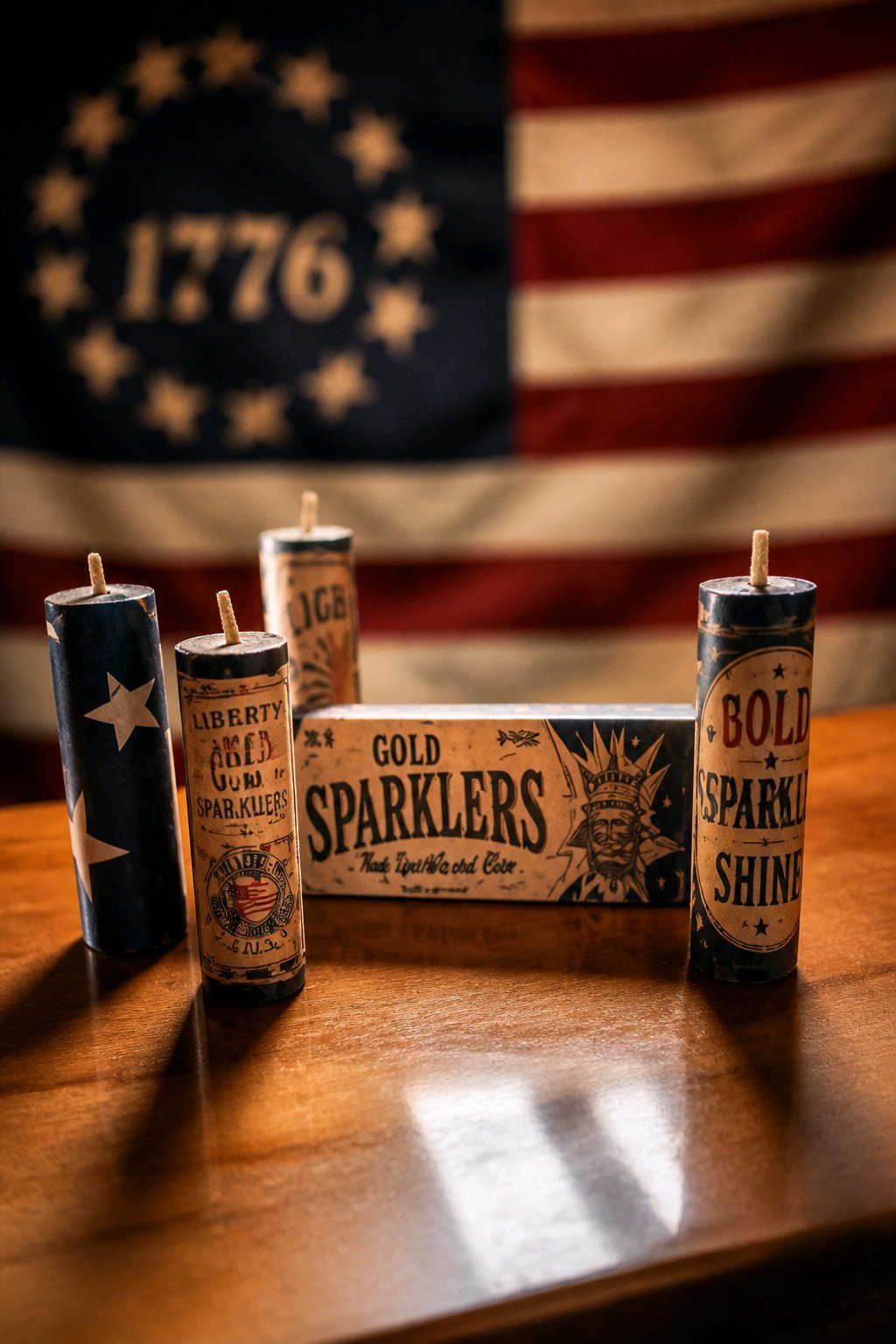 Patriotic Faux Fireworks Display Decor