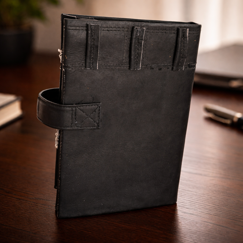 Handmade Harley Junk Journal - Upcycled Leather Motorcycle Journal