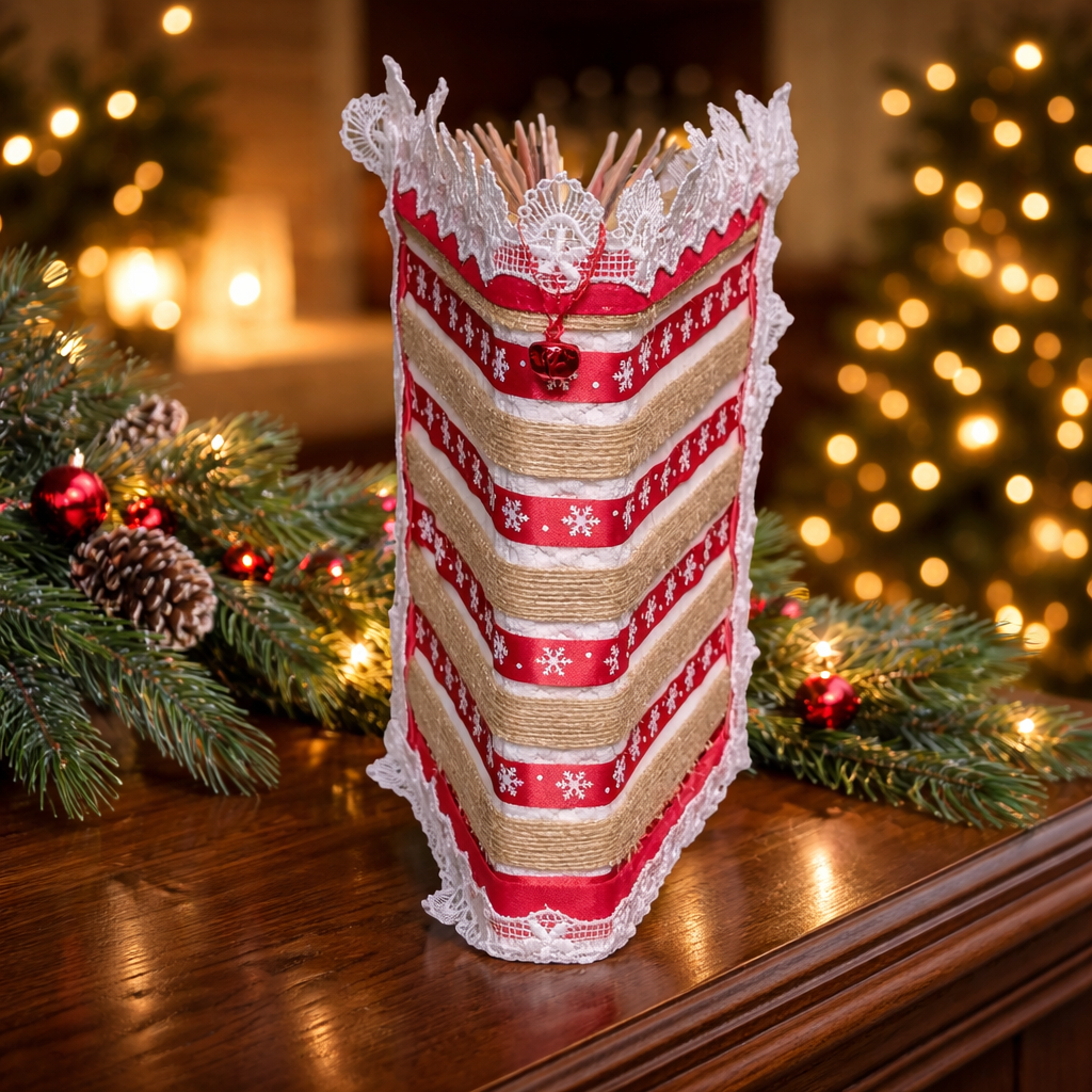 Handmade Christmas-Themed Junk Journal - Holiday Memory Keeper