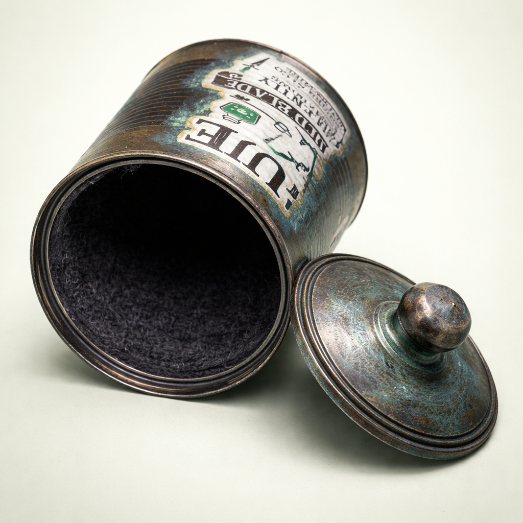 Handmade Gaming Dice Holder - Upcycled Felt-Lined Tin Container  Rogue