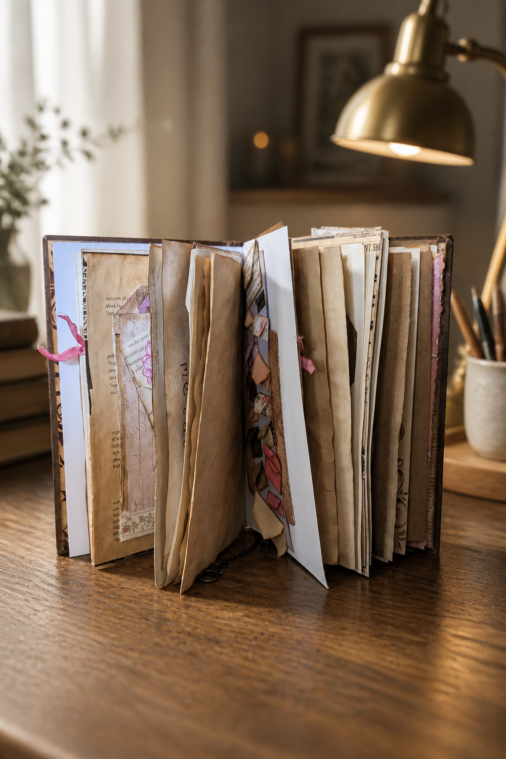 Handmade Vintage Junk Journal | Layered Ephemera, Hand-Stitched Binding