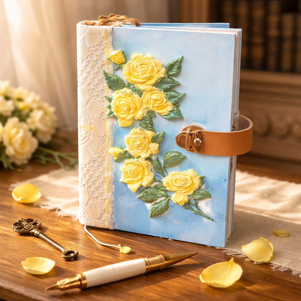 Handmade Flower-Themed Junk Journal