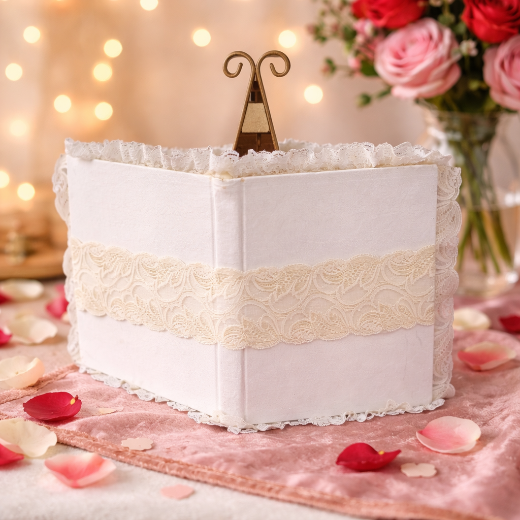 Handmade Valentine Altered Book - Romantic Shabby Chic Decor love