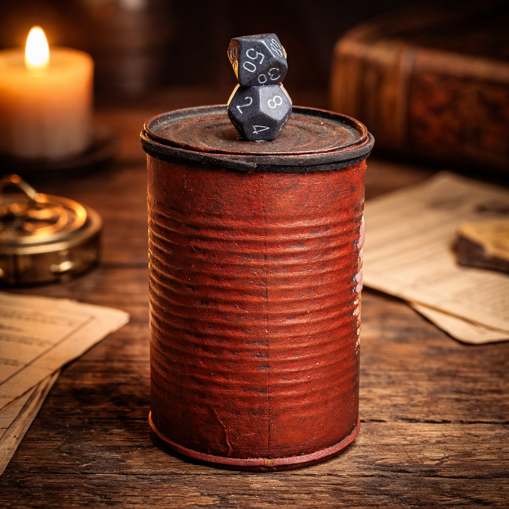 Handmade Gaming Dice Holder - Upcycled Felt-Lined Tin Container  Dice Jail