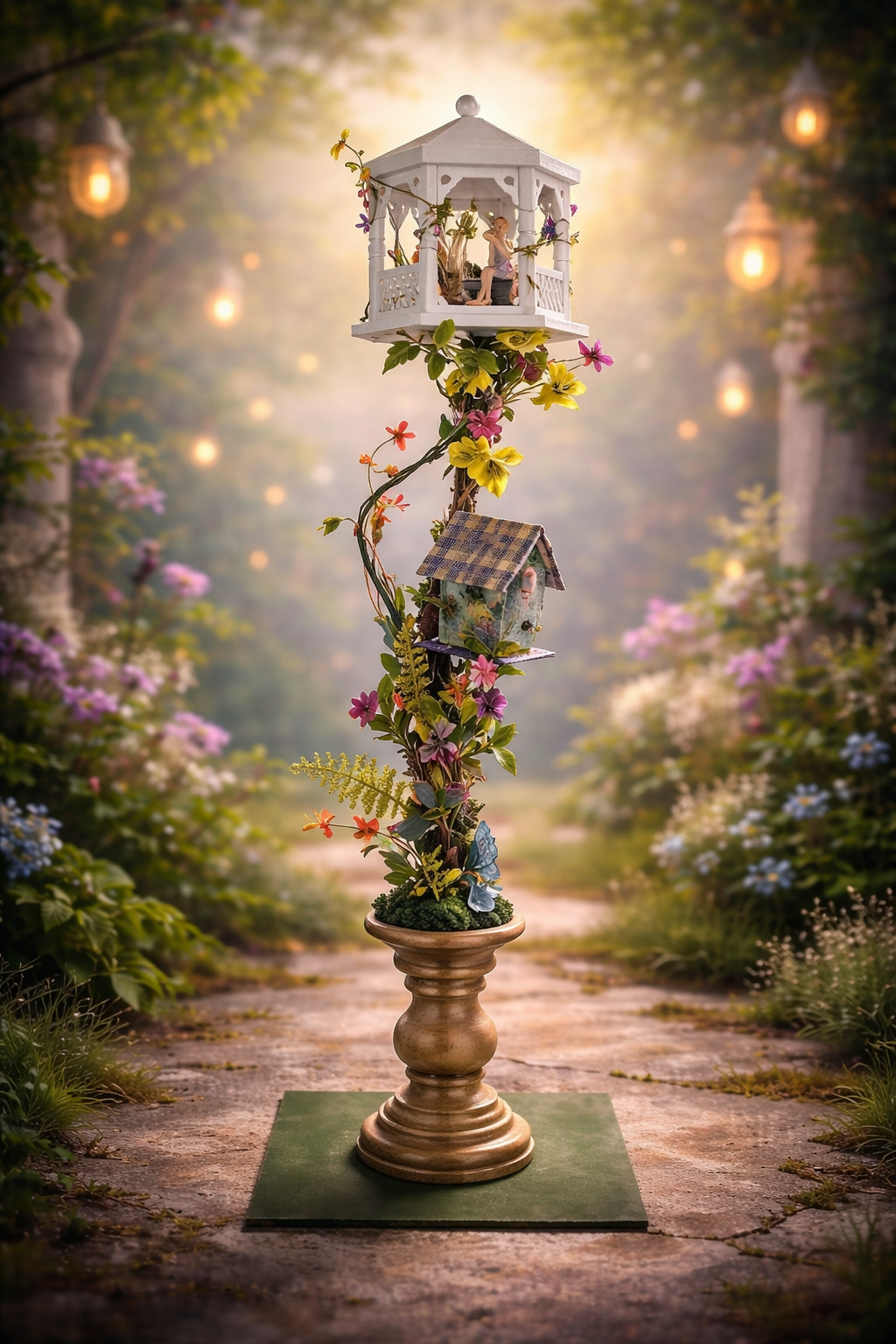 Fairy Gazebo with Fairy Lights – Handmade One-of-a-Kind