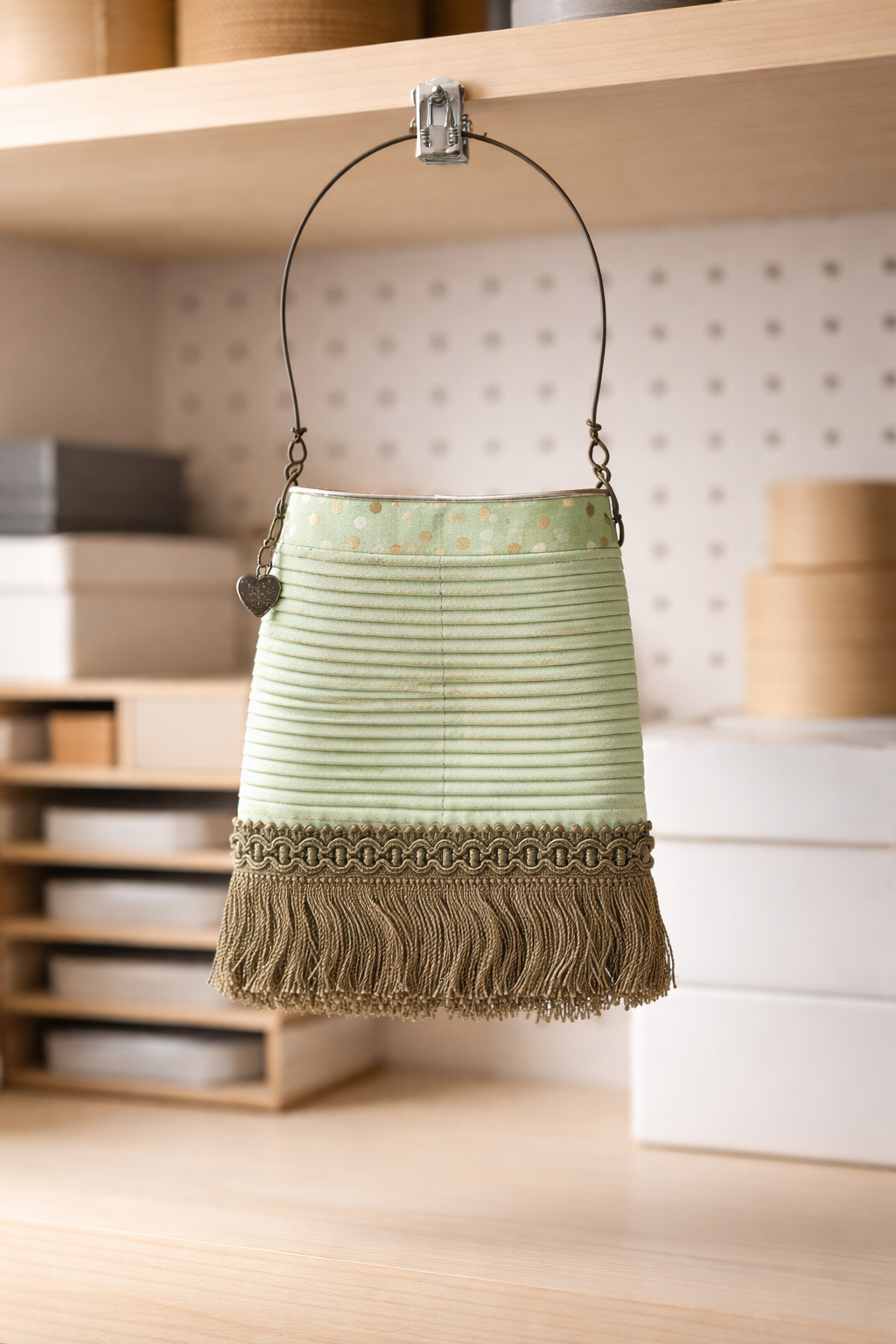 Green Heart Hanging Planter - Upcycled Tin Can