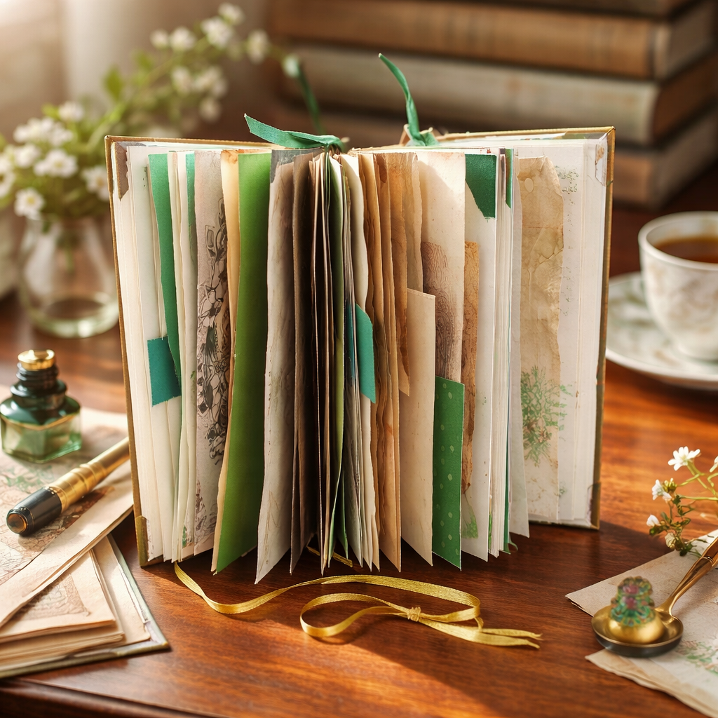 St. Patrick's Day Shamrock Junk Journal - Handmade Irish Theme