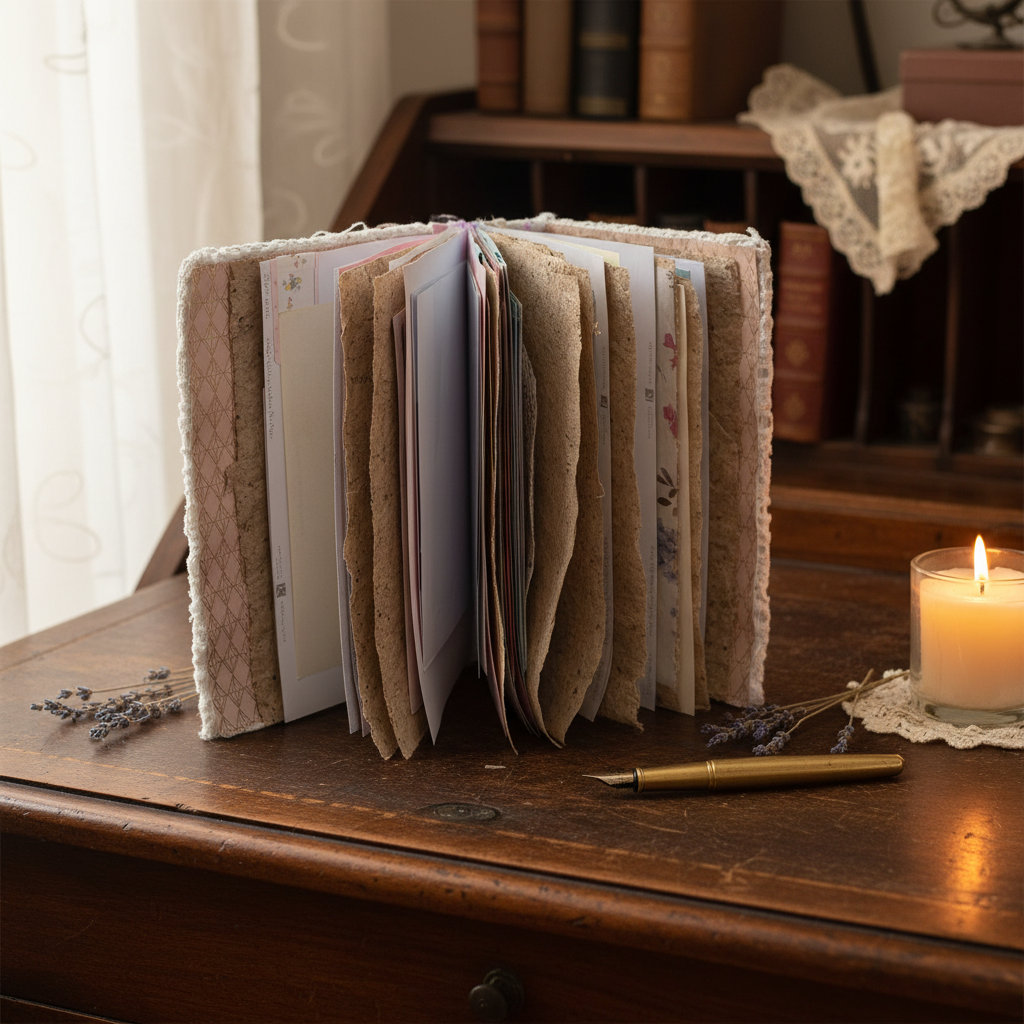 Handmade Fairy-Themed Junk Journal - Fantasy Art Journal