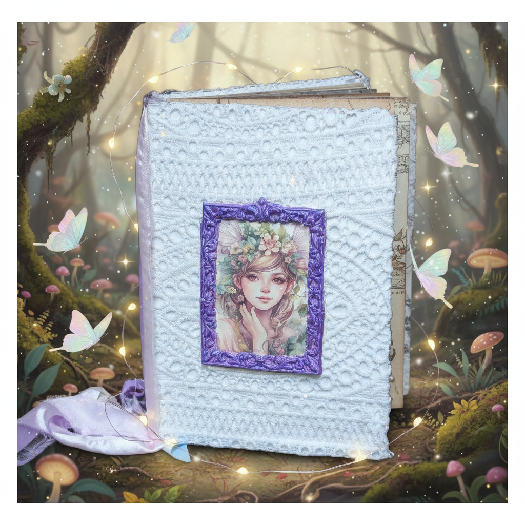 Handmade Fairy-Themed Junk Journal - Fantasy Art Journal